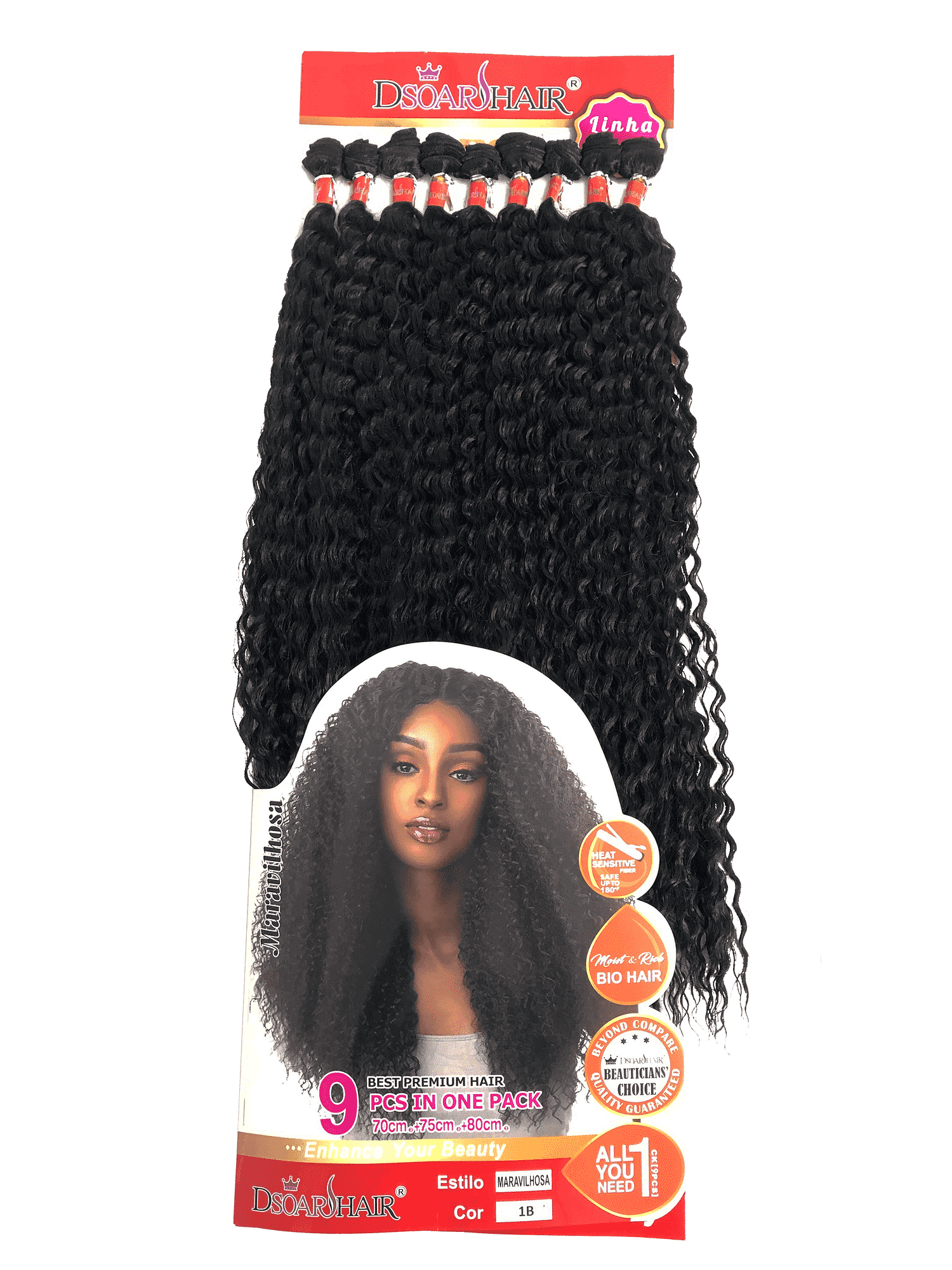 Cabelo Bio Cacheado Maravilhosa cor 1B preto